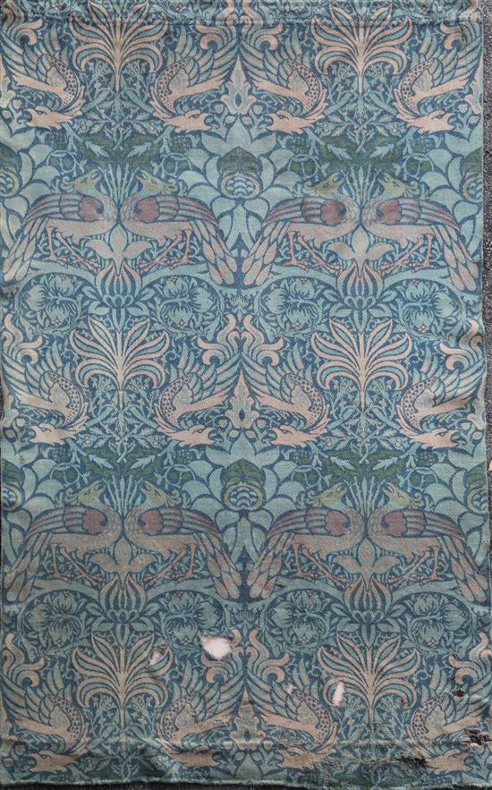 A William Morris Peacock & Dragon hanging tapestry, designed 1878 8ft x 5ft 4in. , some tears